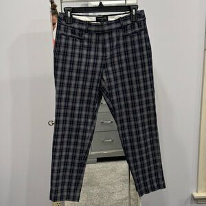 Banana republic petite Sloan pant. Blue and gray plaid. MAKE OFFER!!